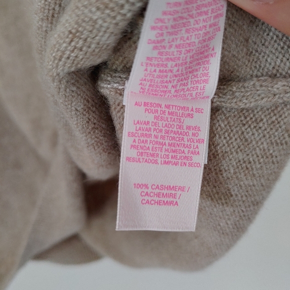 Victoria's Secret Cashmere Knit Tank Top Babydoll Size Small Tan - Picture 15 of 15